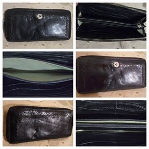 COLEHAAN LEATHER LONG BLACK WALLET